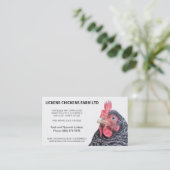 Carte De Visite Agriculteur interdit d'oeufs de poulet de roche (Debout devant)