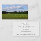 Carte De Visite Agriculteur rayé de terre de champ de ferme (Devant / Derrière)