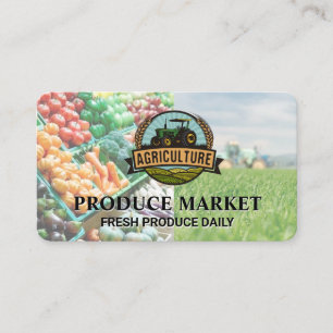 Carte De Visite Agriculteur Terre agricole Tracteur Produire