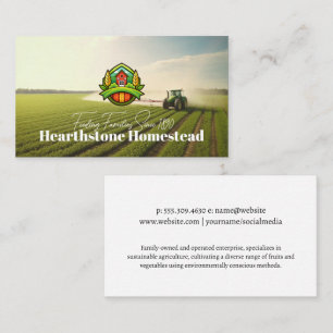 Carte De Visite Agriculteur Travaillant dans le Champ   Agricultur