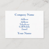 CARTE DE VISITE AGRICULTURE (Dos)