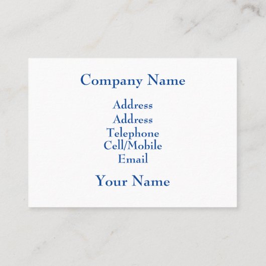 CARTE DE VISITE AGRICULTURE (Dos)