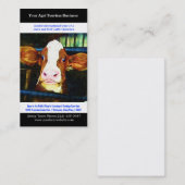 Carte De Visite Agriculture agricole de boeuf de laiterie de (Devant / Derrière)