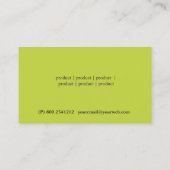 Carte De Visite Agriculture de tracteur (Dos)