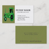 Carte De Visite Agriculture de tracteur (Devant / Derrière)