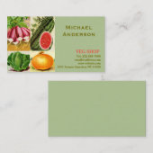 Carte De Visite Agriculture et commerce des légumes (Devant / Derrière)