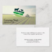 Carte De Visite Agriculture | Farmer | Tractor (Devant / Derrière)