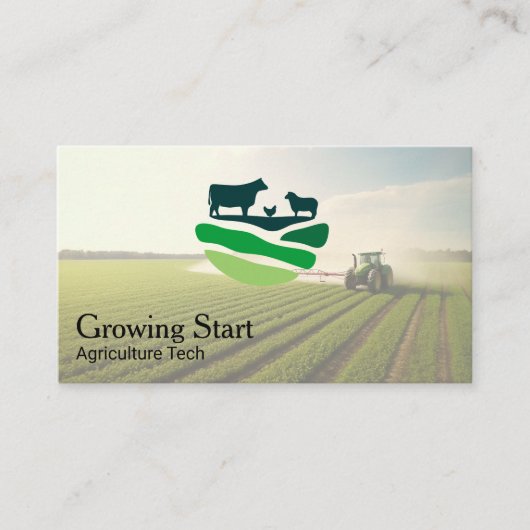 Carte De Visite Agriculture | Farmer | Tractor (Devant)