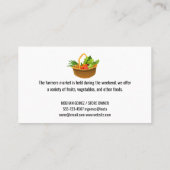 Carte De Visite Agriculture | Fruits et légumes (Dos)