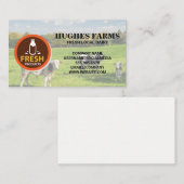 Carte De Visite Agriculture | Logo de la grange | Ferme de vaches  (Devant / Derrière)