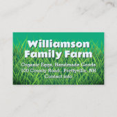 Carte de visite Agriculture Nature Herbe (Devant)