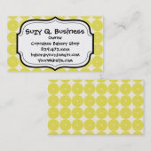 Carte De Visite Agrume assez jaune d'été de motifs de cercles (Devant / Derrière)