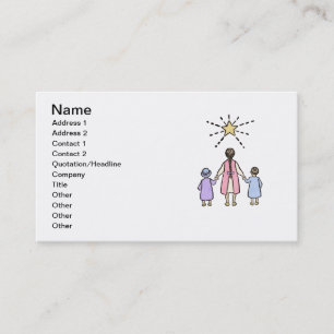 Carte De Visite Ah! Ah! Petite Étoile de Nuit Comptine de Nursery 