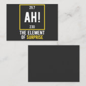 Carte De Visite Ah l'élément de surprise (Devant / Derrière)