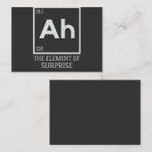 Carte De Visite Ah the Element of surprises (Devant / Derrière)