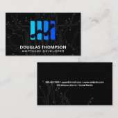 Carte De Visite AI Modern Tech Circuit Logo (Devant / Derrière)