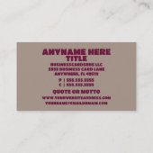 Carte De Visite Aide à domicile (Dos)