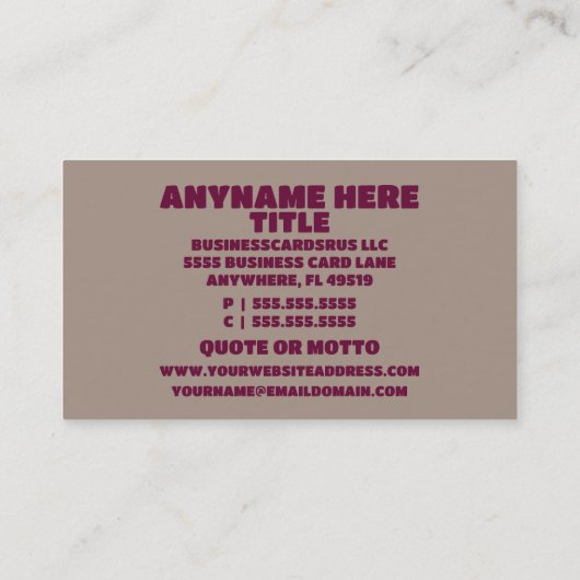 Carte De Visite Aide à domicile (Dos)