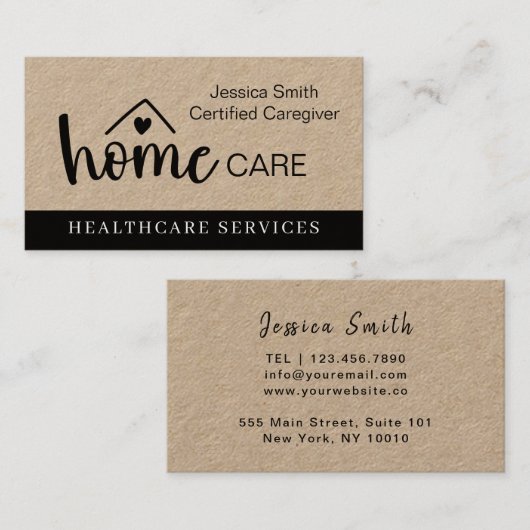 Carte De Visite Aide à domicile Aide à la société (Devant / Derrière)