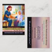Carte De Visite Aide à domicile ici pour aider (Devant / Derrière)