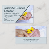 Carte De Visite Aide à domicile pour personnes âgées (Devant / Derrière)