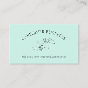 Carte De Visite Aide à la carrière Adulte House Infirmière Mains