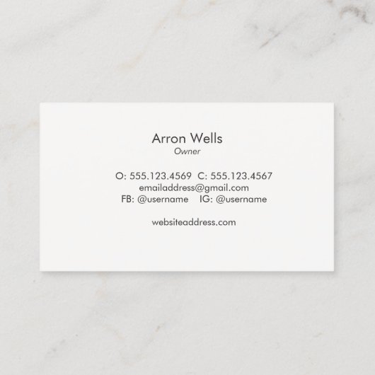 Carte De Visite Aide aux aidants naturels (Dos)