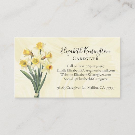 Carte De Visite Aide aux aînés Services floraux (Devant)