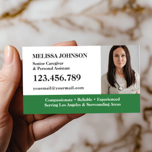 Carte De Visite Aide aux personnes âgées Soins aux personnes âgées
