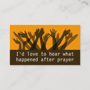 Carte De Visite Aide de rapport de la prière