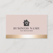 Carte De Visite Aide de santé Aide de santé Moderne Gold Frontière (Devant)