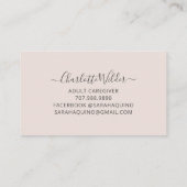 Carte De Visite Aide de santé personnelle Aide main tiré floral (Dos)