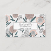 Carte De Visite Aide de santé personnelle Aide main tiré floral (Devant)