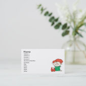 Carte De Visite Aide Elf de Cute Père Noël (Debout devant)