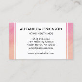 Carte De Visite Aide en santé à domicile Infirmière adjointe Médic (Dos)