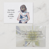 Carte De Visite Aide et bénédiction (Devant / Derrière)