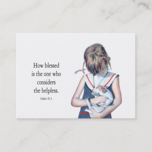 Carte De Visite Aide et bénédiction (Devant)