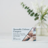 Carte De Visite Aide personnelle Bleu (Debout devant)