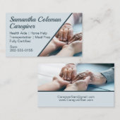 Carte De Visite Aide personnelle Bleu (Devant / Derrière)