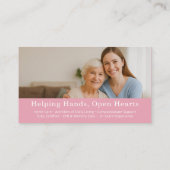 Carte De Visite Aide personnelle Certified Caregiver Aide QR Code (Dos)