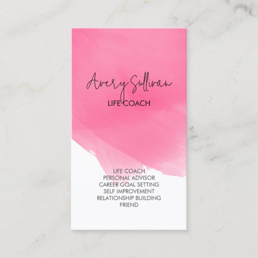 Carte De Visite Aide personnelle de Life Coach (Devant)