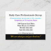 Carte De Visite Aide Pétale Blanche (Dos)