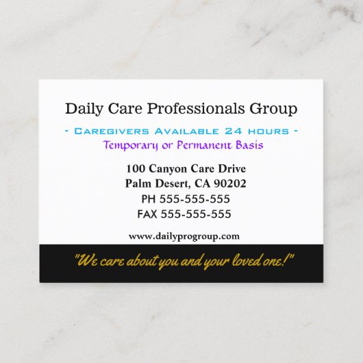 Carte De Visite Aide Pétale Blanche (Dos)