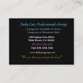 Carte De Visite Aide-soignant Lil bouquet Convivial Professionnel (Dos)