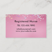 Carte De Visite Aide-soignant Médicale Rose moderne Parties scinti (Dos)