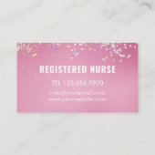 Carte De Visite Aide-soignant Médicale Rose moderne Parties scinti (Dos)