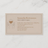 Carte De Visite Aide-soignant minimal Brun (Dos)