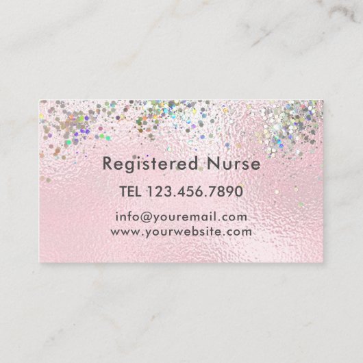 Carte De Visite Aide-soignant Parties scintillant holographique mo (Dos)