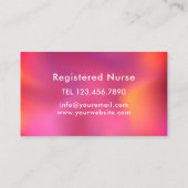 Carte De Visite Aide-soignant Rose moderne Or Médicale rose violet (Dos)