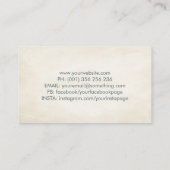 Carte De Visite Aider l'arbre des mains - aquarelle feuille Busine (Dos)